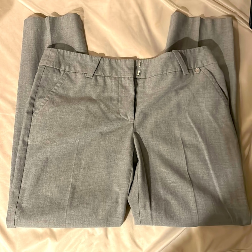 Well loved Trina Turk grey ankle pants. Lots of life left! Size 4